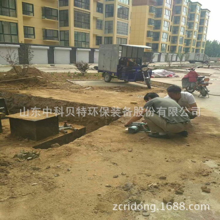 濟寧鄒城某新建居民住宅小區(qū)生活污水處理設備安裝調試指導現場