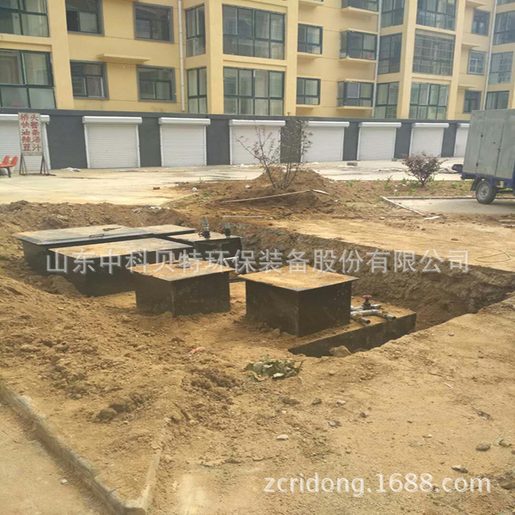 濟寧鄒城某新建居民住宅小區(qū)生活污水處理設備安裝調試指導現場